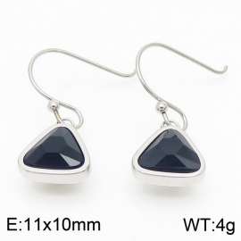 Plating Triangle Women Earing Black Color