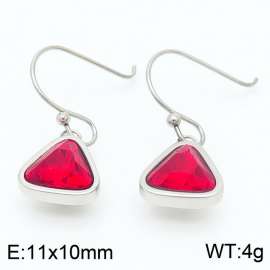 Plating Triangle Women Earing Red Color