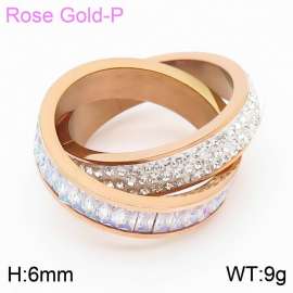Diamond Double Ring Gold Color
