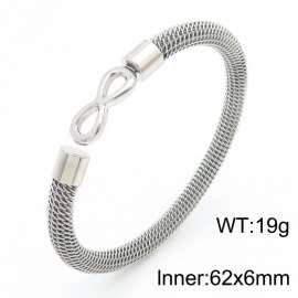 Stainless steel fashional infinity sense of hierarchy simple bracelet