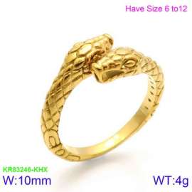 Medusa Double Head Snake Vintage Snake Animal Ring Special Gold-plating Ring