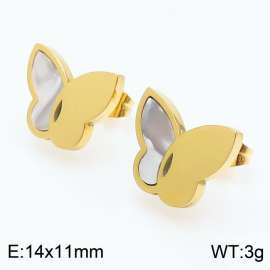 Gold Butterfly Stainless Steel Stud earrings for women