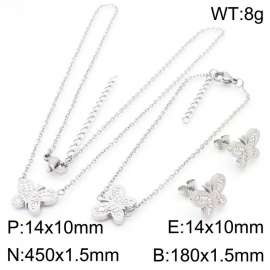 Butterfly stainless steel crystal set