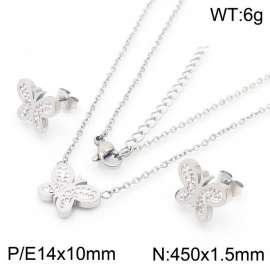 Butterfly stainless steel crystal set