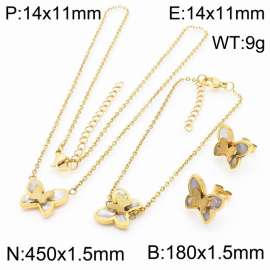 gold Butterfly stainless steel set