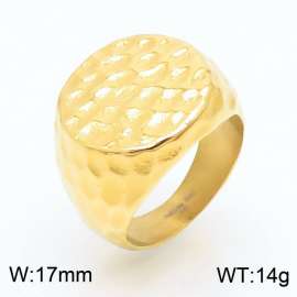 Fashion Gold-plated Stainless Steel Ring for Women Color Gold