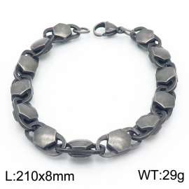 Japanese and Korean style 8mm creative geometric stainless steel bracelet for men