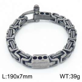 Creative U-shaped buckle emperor chain men's  Stainless Steel bracelet