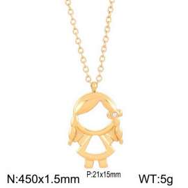 Creative cartoon studded with diamonds girls pendant necklace love couple jewelry Gold-Plating Necklace