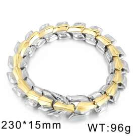 Gold punk trend domineering dragon dragon bone men's cast bracelet