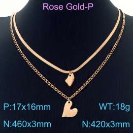 SS Rose Gold-Plating Necklace