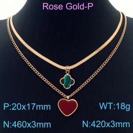 SS Rose Gold-Plating Necklace