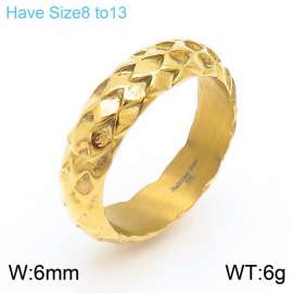 Unisex Fashion Gold-Plated Stainless Snake Scales Jewelry Ring