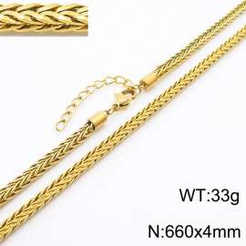 Stainless steel 660 × 4mm domineering dragon bone chain lobster clasp jewelry charm gold necklace