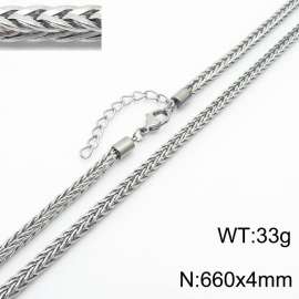 Stainless steel 660 × 4mm domineering dragon bone chain lobster clasp jewelry charm silver necklace