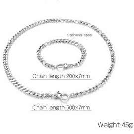 Stainless steel splicing chain necklace