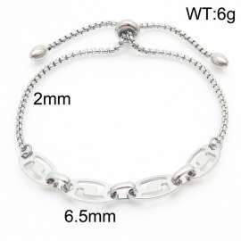 2mm Stainless Steel Adjustable Bracelet Polygon Link Chain Gold Color