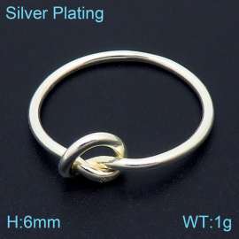Silver plated twisted ring