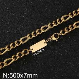 7mm Figaro Chian ID necklace
