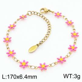 Stainless steel petal bracelet