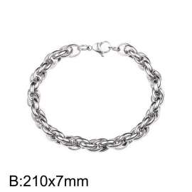 Fashion hand woven thick Fried Dough Twists stainless steel bracelet