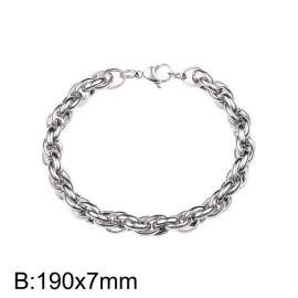 Fashion hand woven thick Fried Dough Twists stainless steel bracelet