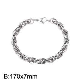 Fashion hand woven thick Fried Dough Twists stainless steel bracelet