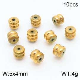 10pcs Gold-Plated Stainless Steel Smooth Round Shape Earring Parts
