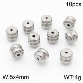 10pcs Stainless Steel Smooth Round Shape Earring Parts