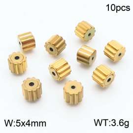 10pcs Gold-Plated Stainless Steel Gear Shape Earring Parts