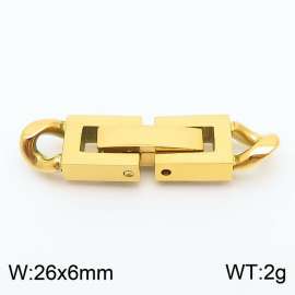 26X6mm Gold-Plated Stainless Steel Rectangular Jewelry Clasp