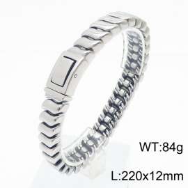 Stainless steel 220x12mm special link chain fashional retro man bracelet