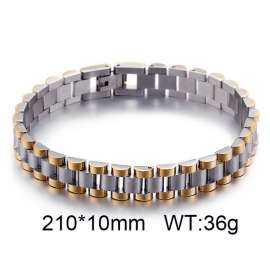 Gold Classic Foreign Trade Stainless Steel Adjustable Strap 3-Layer Bracelet