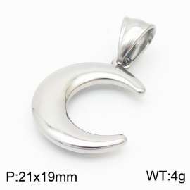 Stainless Steel Crescent Moon Pendant