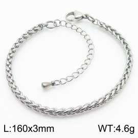 Stainless steel flower basket chain bracelet