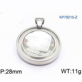 Stainless steel crystal glass pendant
