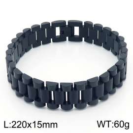 Black Classic Foreign Trade Stainless Steel Adjustable Strap Bracelet