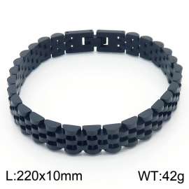 Black Classic Foreign Trade Stainless Steel Adjustable Strap Bracelet