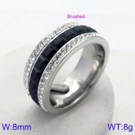 Stainless Steel Stone&Crystal Ring