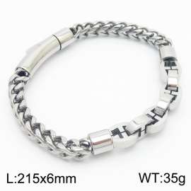 215mm steel buckle splicing chain integrated buckle stainless steel bracelet