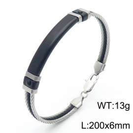 Fashion stainless steel multilayer steel wire color mixing cast bracelet