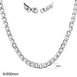 650x6mm stainless steel cut pattern figaro chain necklace for women men