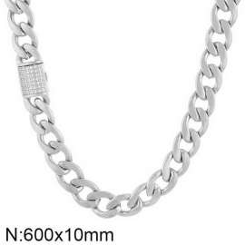 stainless steel figaro chain stone necklace for men punk cubarn jewelry