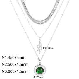 Stainless steel multi-layer necklace