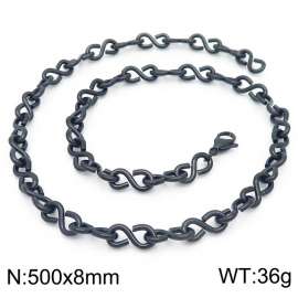 Stainless Steel Black-plating Necklace