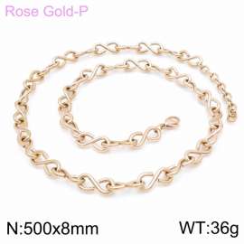 SS Rose Gold-Plating Necklace