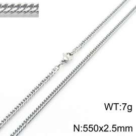 550X2.5mm Stainless Steel Cuban Chain Necklace