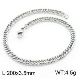 200X3.5mm Stainless Steel Cuban Chain Bracelet