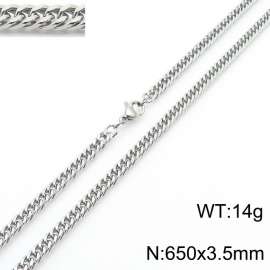 650X3.5mmStainless Steel Cuban Chain Necklace