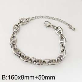 Stainless steel geometric pig nose bracelet